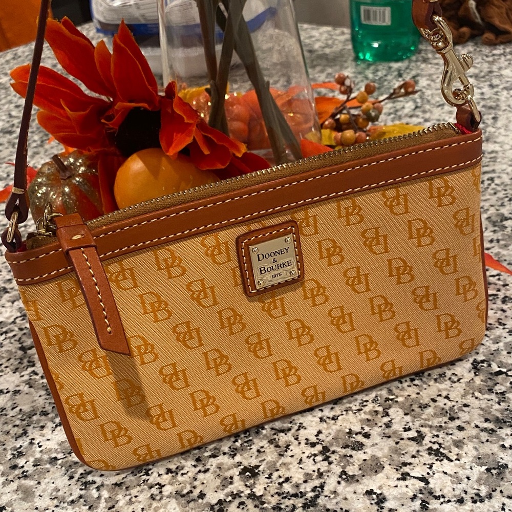 Dooney & Bourke Yellow Monogram Wristlet